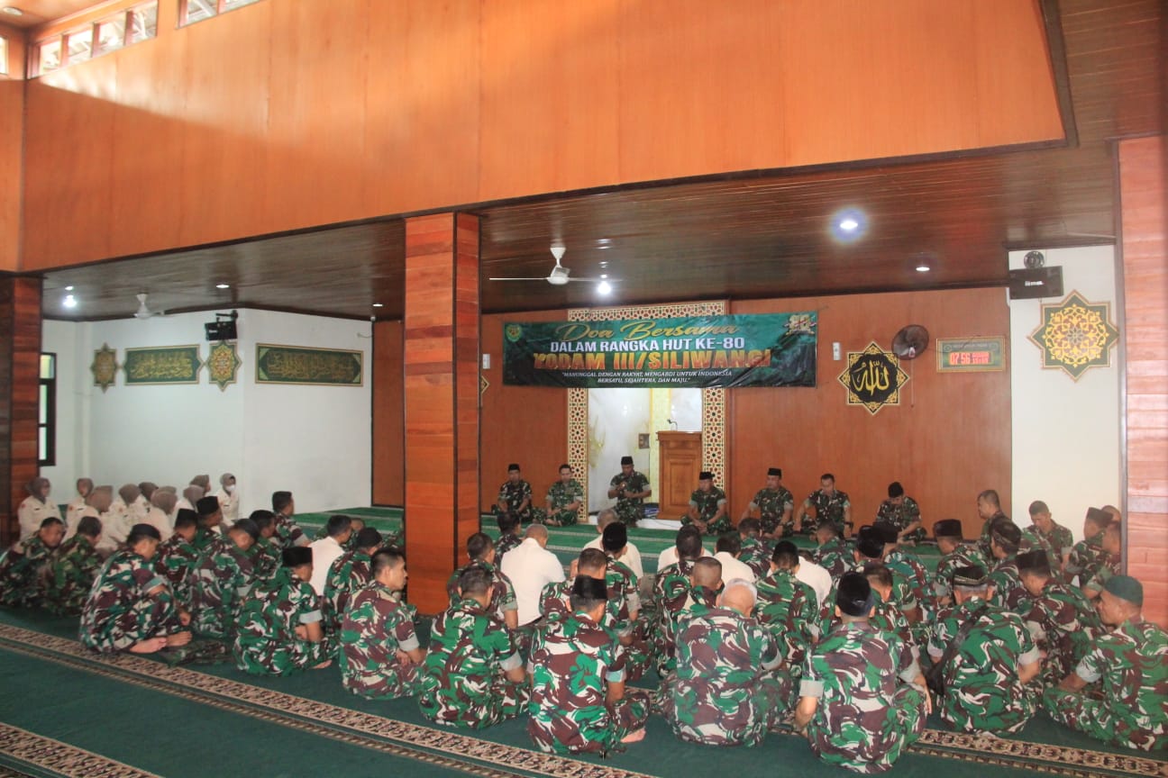 Kodim 0612/Tasikmalaya Gelar Doa Bersama Peringati HUT ke-80 Kodam III/Siliwangi