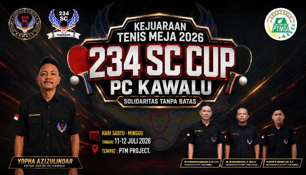 PC Kawalu 234 SC Gelar Turnamen Tenis Meja dan Santunan Yatim