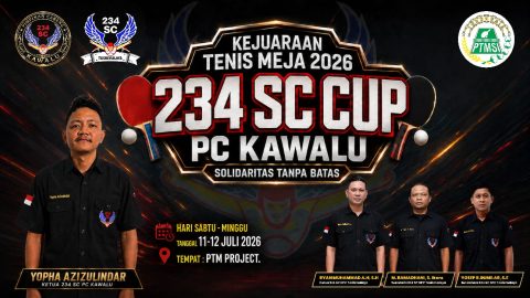 PC Kawalu 234 SC Gelar Turnamen Tenis Meja dan Santunan Yatim